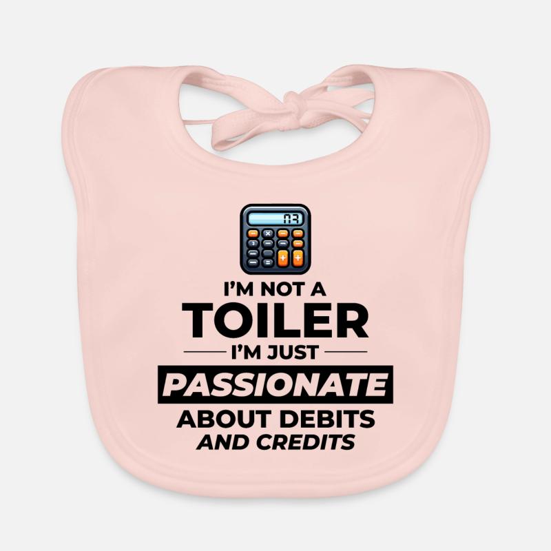 Passionate Accountant Debits Credits Funny Humor Organic Baby Bibs