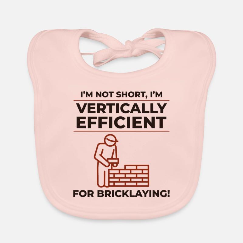 Bricklayer Bricklaying Vertical Efficiency Job Organic Baby Bibs