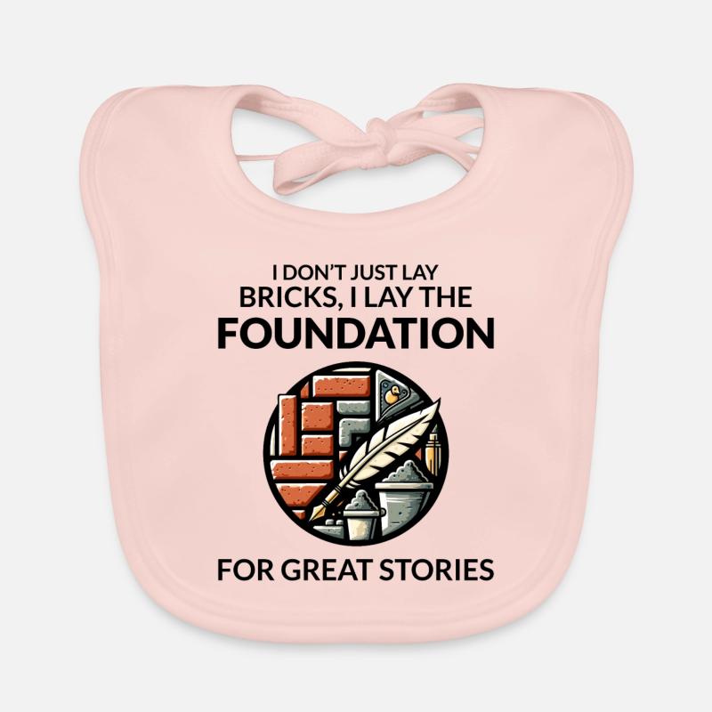 Bricklayer Chronicles: Crafting Stories in Bricks Organic Baby Bibs