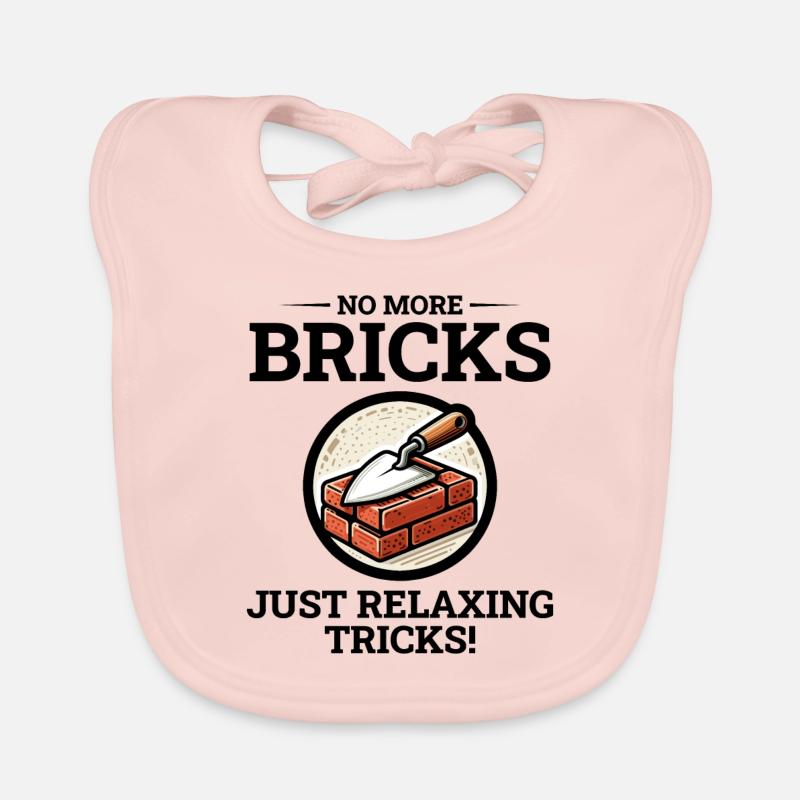 Relaxing After Bricks: Retired Bricklayer Humor Organic Baby Bibs