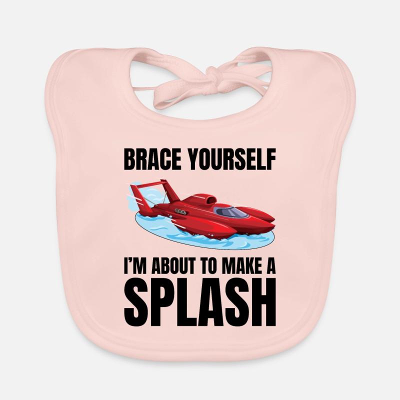 Alerte d’éclaboussure : Course d’hydroplanes Fun Water Sport Bavoir bio Bébé