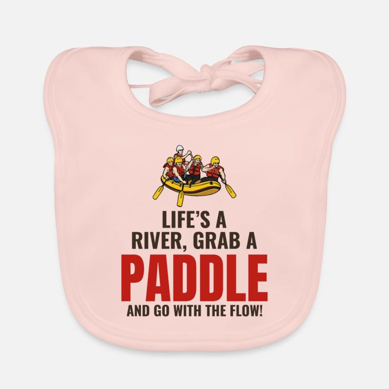 Rafting Team Raft Eau Vive Rafter Paddle Drôle Bavoir bio Bébé