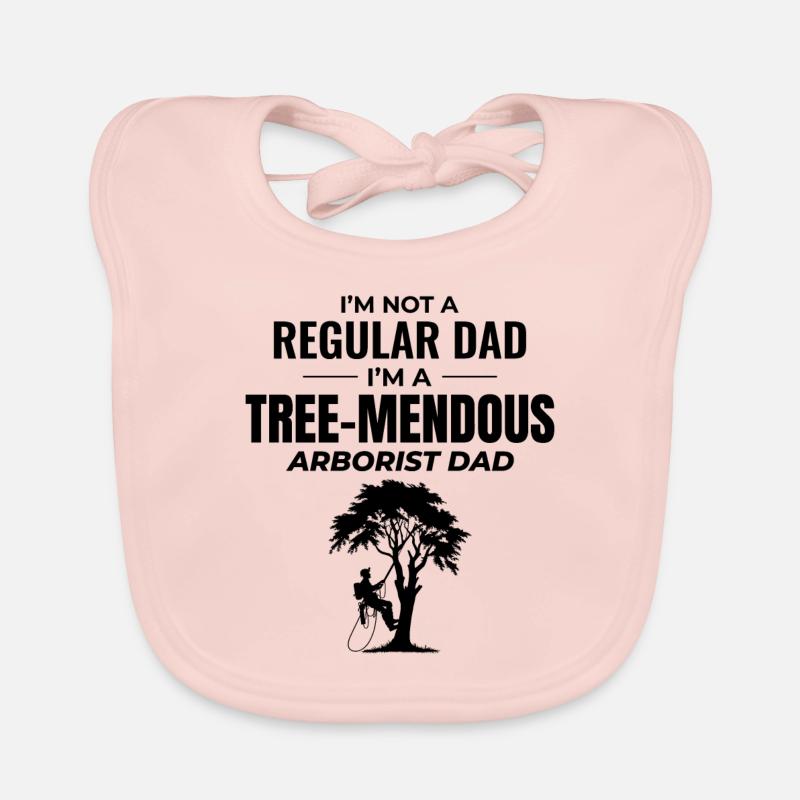 Arborist Dad Tree Surgeon Climber Climbing Trimmer Organic Baby Bibs