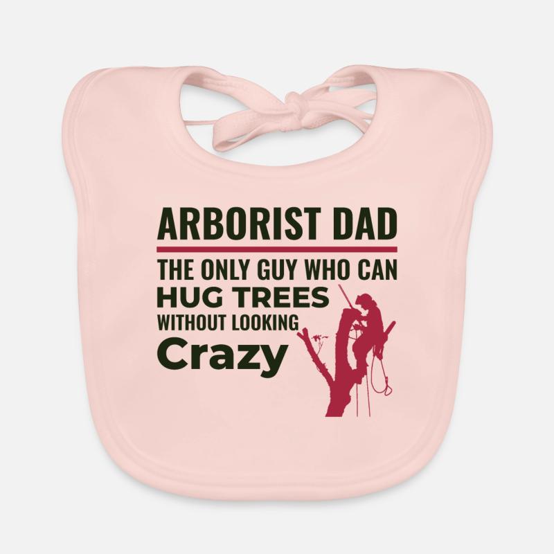 Arborist Dad Tree Surgeon Climber Climbing Trimmer Organic Baby Bibs
