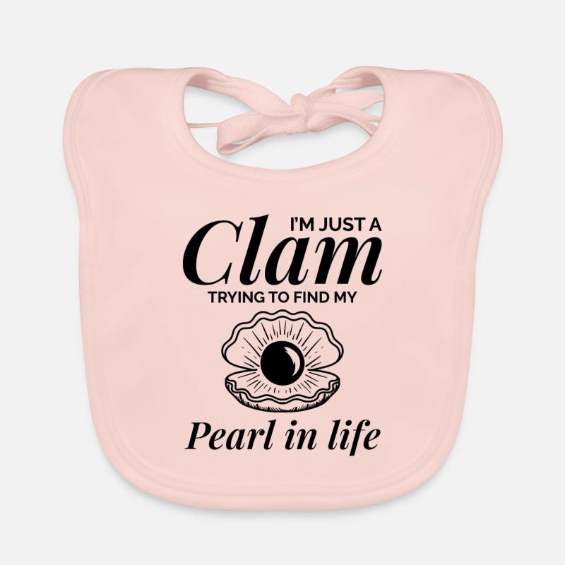 Muschelschalen Sammler Beachcomber Beach Baby Bio-Lätzchen