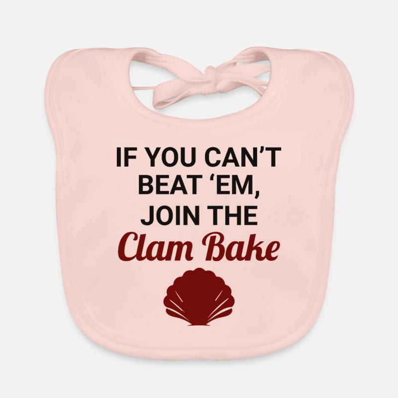 Clam Shell Seashells Collector Beachcomber Beach Organic Baby Bibs