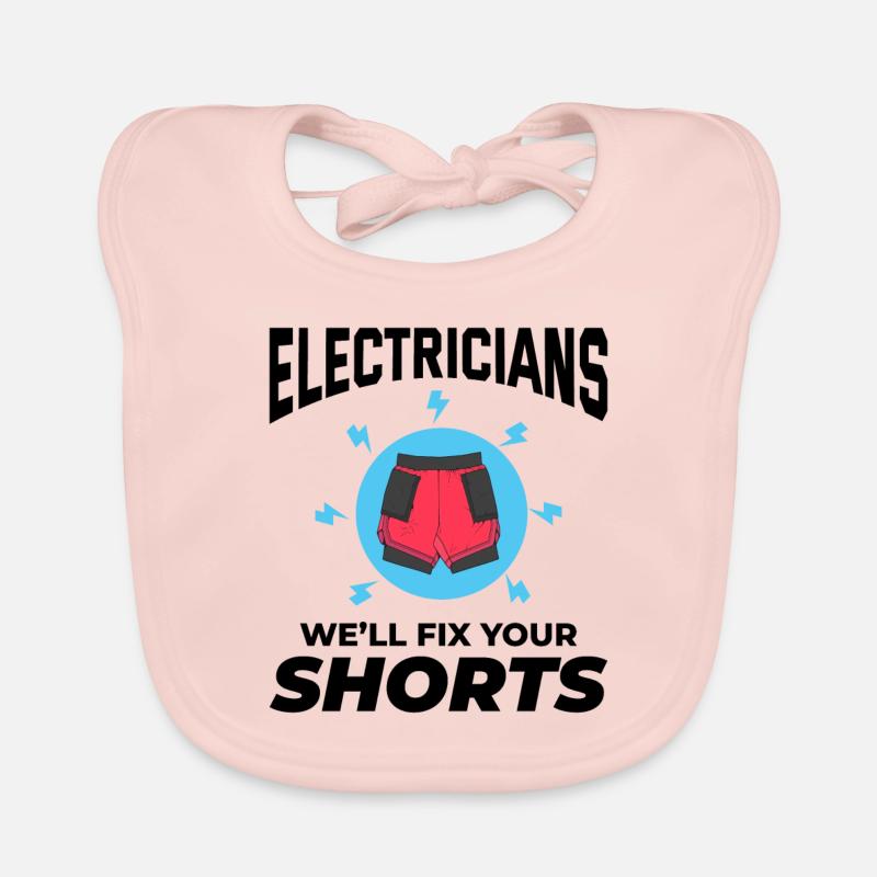 Electrician Humor Electrical Technician Engineer Organic Baby Bibs