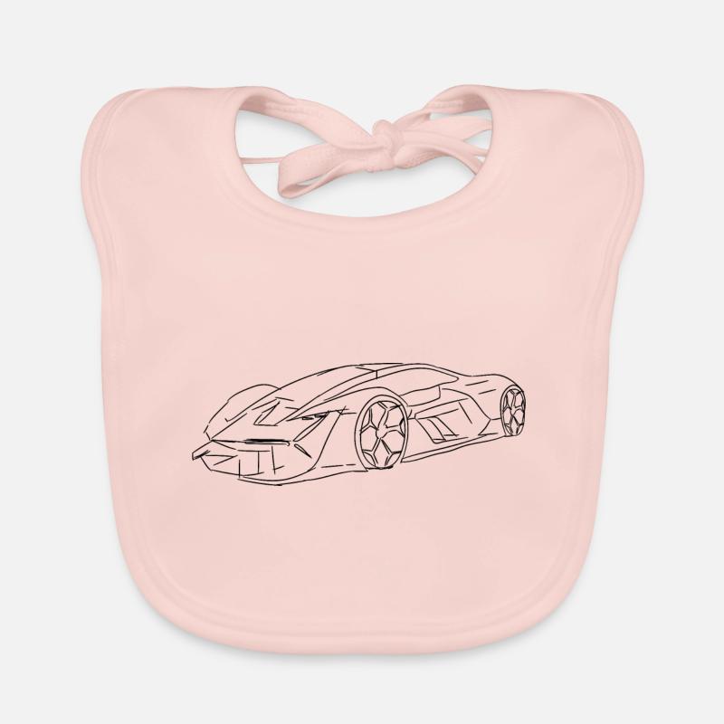 Project Car Black Organic Baby Bibs