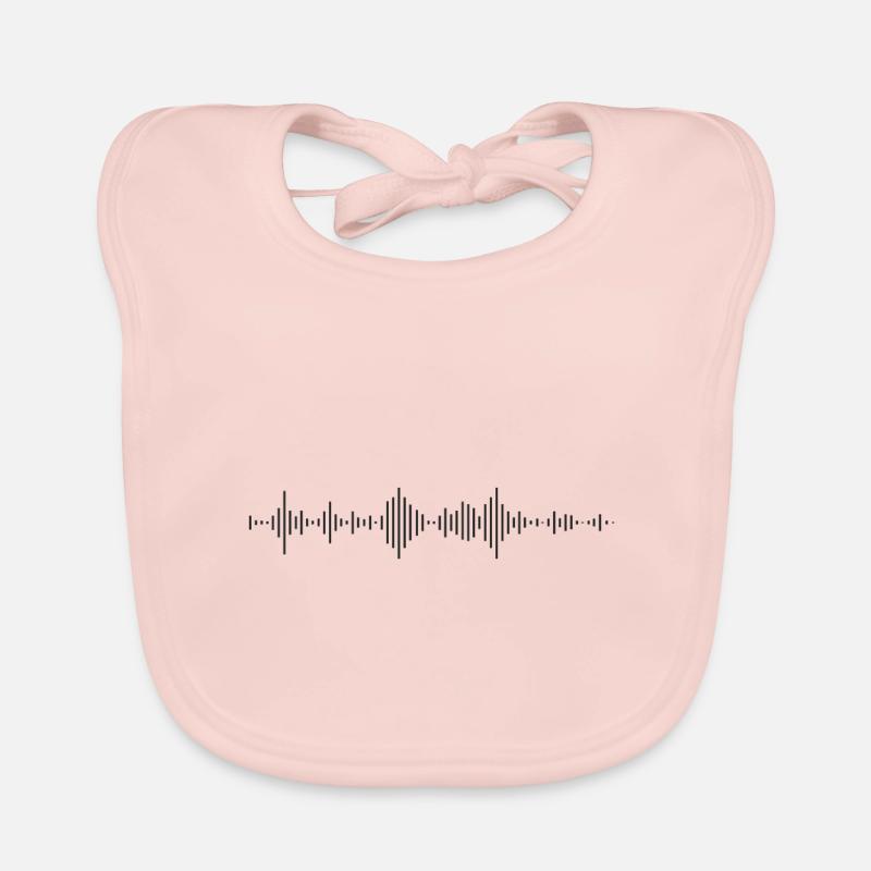 Beat Waveform DJ Music Dance Techno Beats Baby Bio-Lätzchen