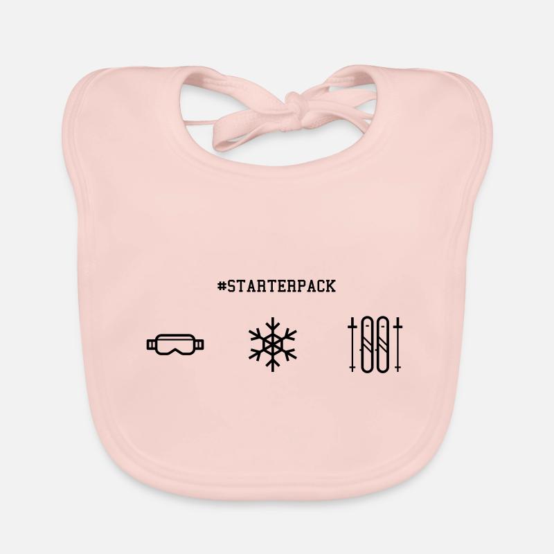 Starterpack Skifahrer Baby Bio-Lätzchen