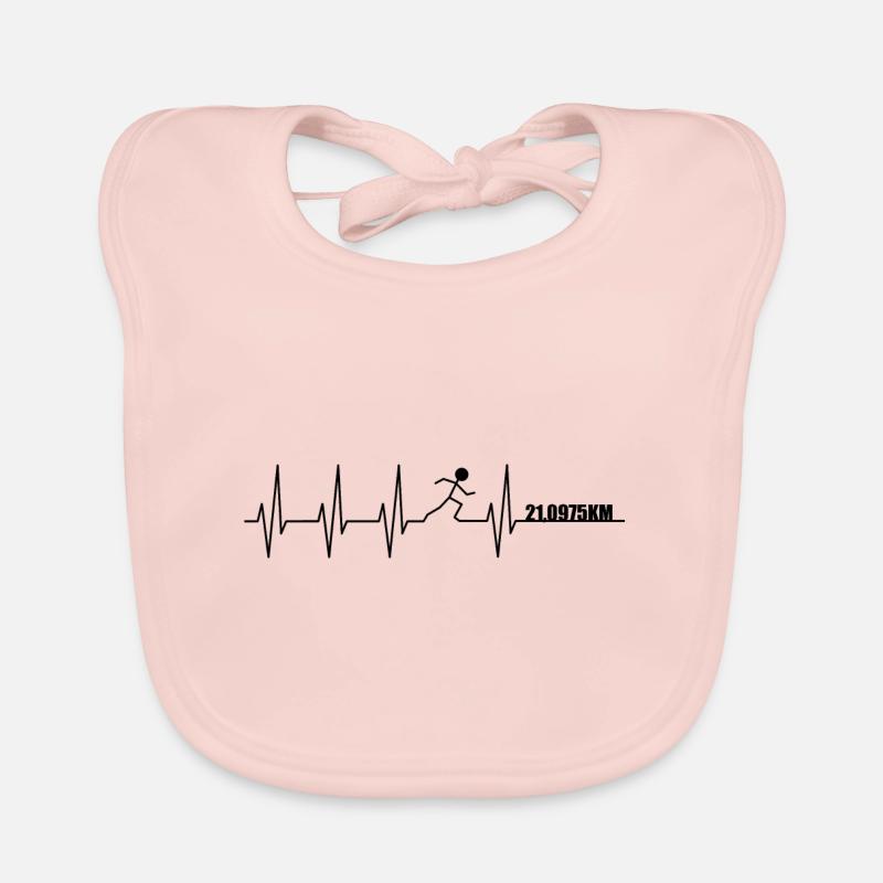 Heeartbeat Runner Half Marathon / Half Marathon Organic Baby Bibs
