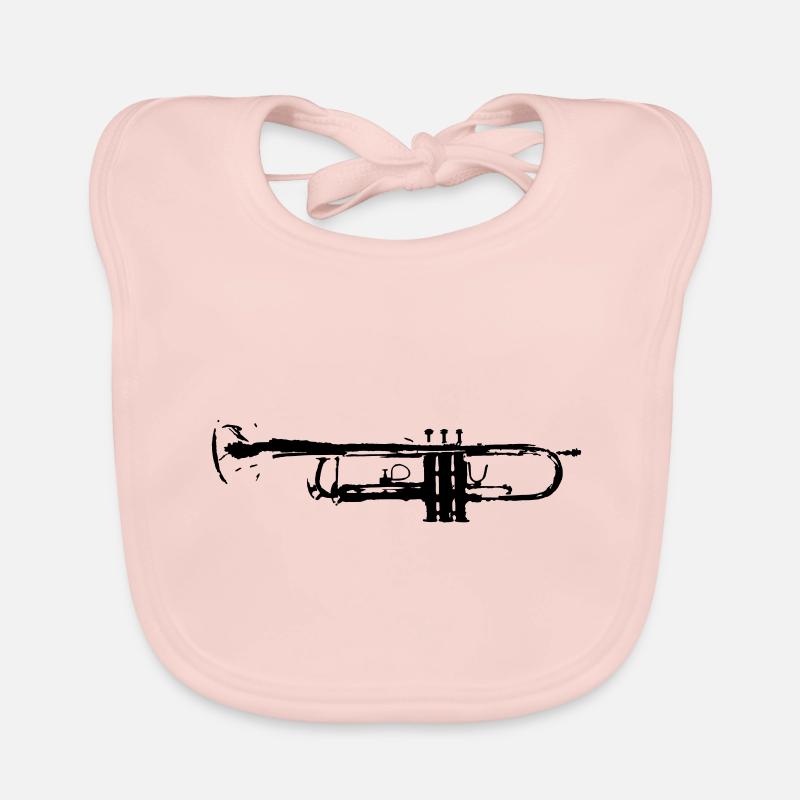 Trompete - Baby Bio-Lätzchen - Rose