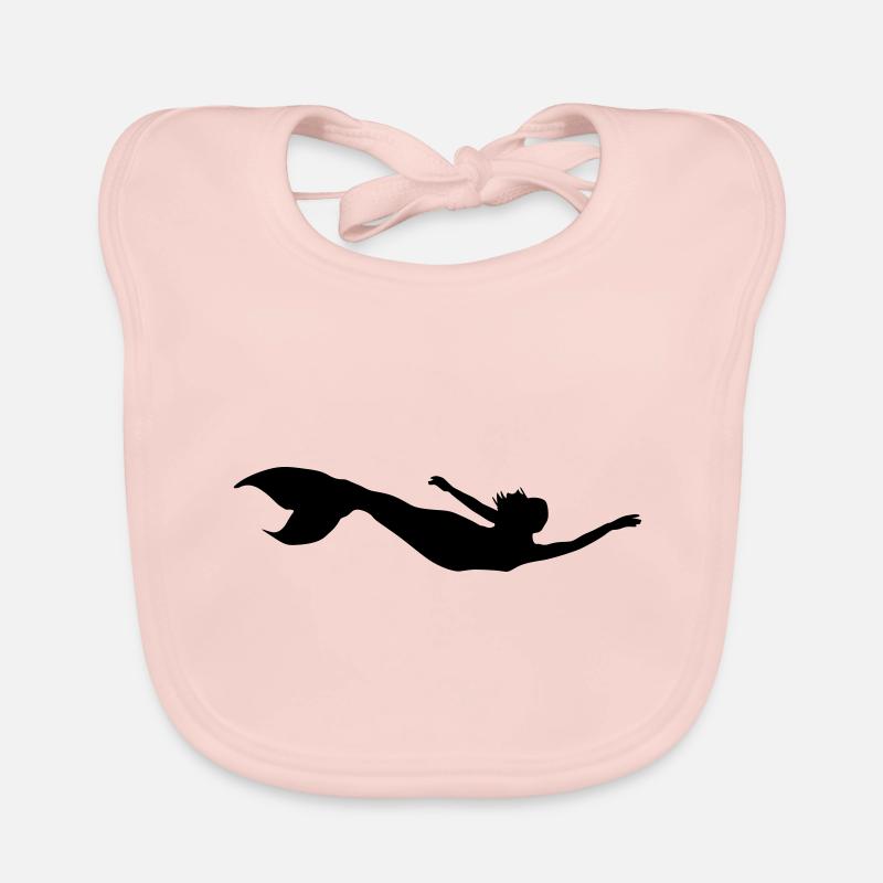 silhouette de sirène nageant Bavoir bio Bébé