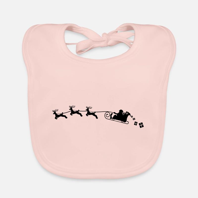 Weihnachtsmann Schlitten Geschenke Baby Bio-Lätzchen