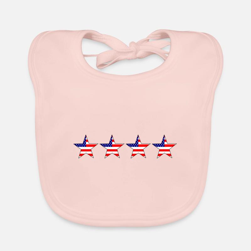 Amerika - Baby Bio-Lätzchen - Rose