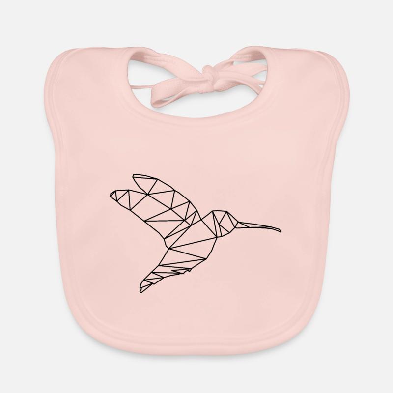 Hummingbird geometric Organic Baby Bibs