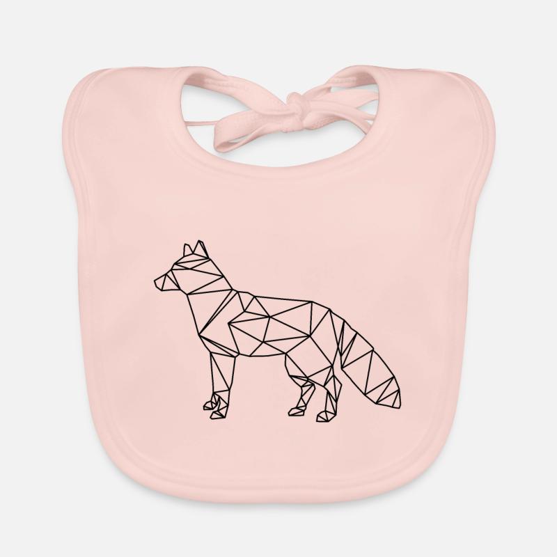 Renard - Bavoir bio Bébé - rose