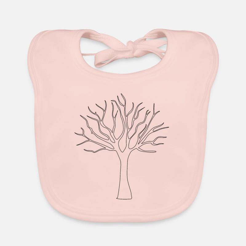 Tree in lines Organic Baby Bibs