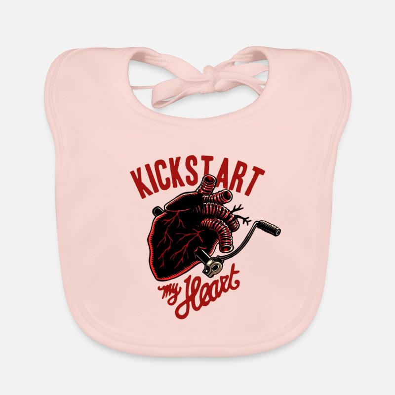 kickstart mon cœur - Bavoir bio Bébé - rose