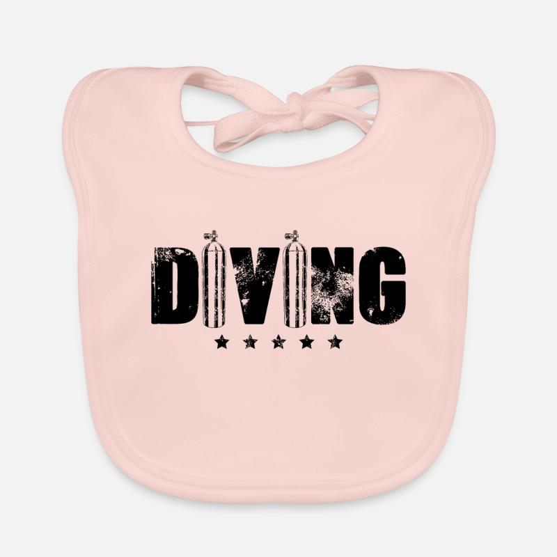 diving diving Organic Baby Bibs
