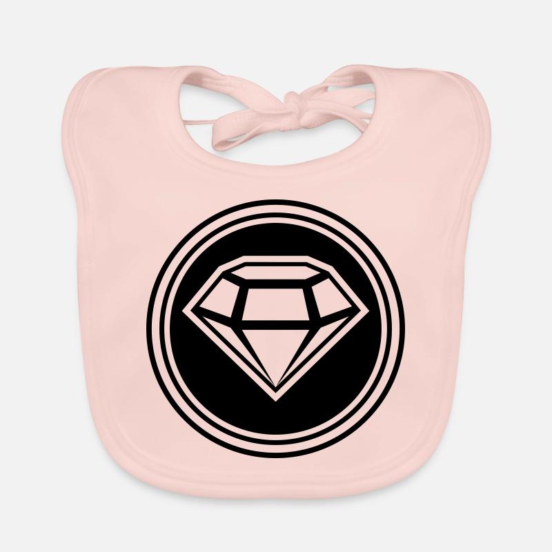 Diamond Icon Silhouette Organic Baby Bibs