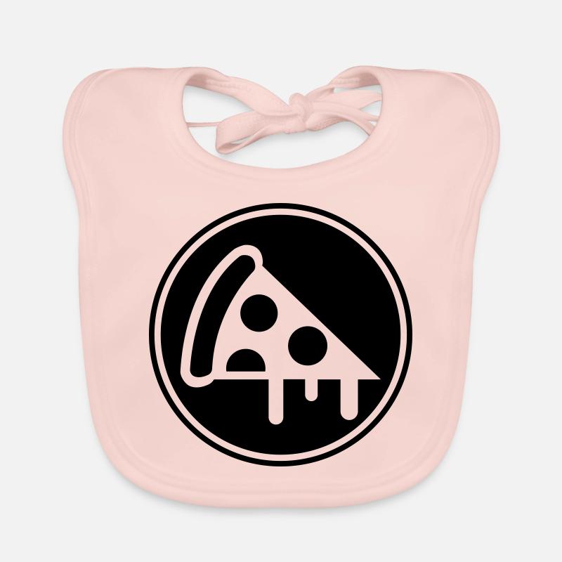 Pizza Icon Silhouette Baby Bio-Lätzchen