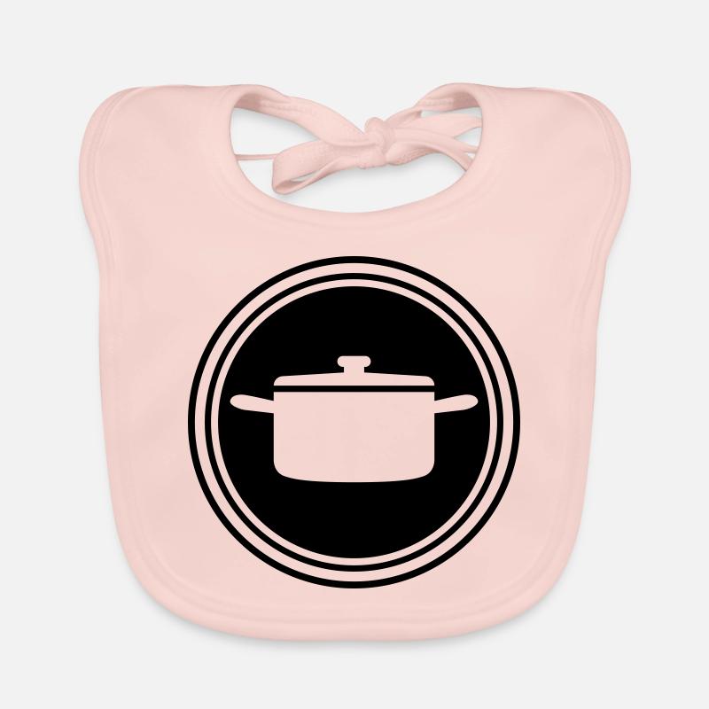 cercle de casserole - Bavoir bio Bébé - rose