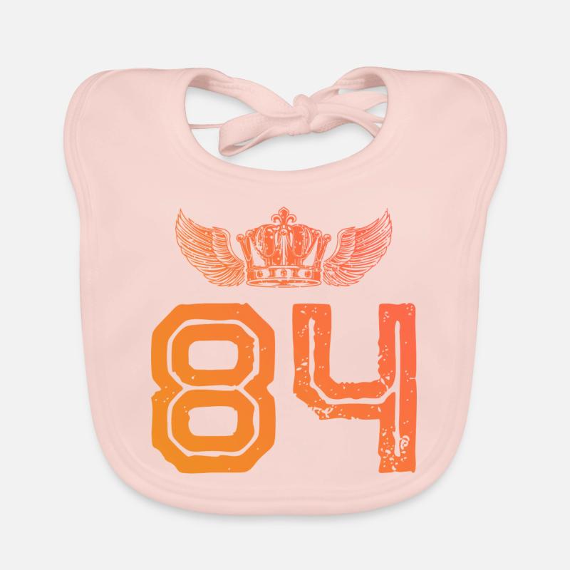 84 Number crown Organic Baby Bibs