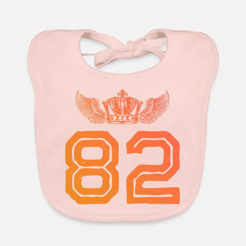 82 Zahl Krone Baby Bio-Lätzchen