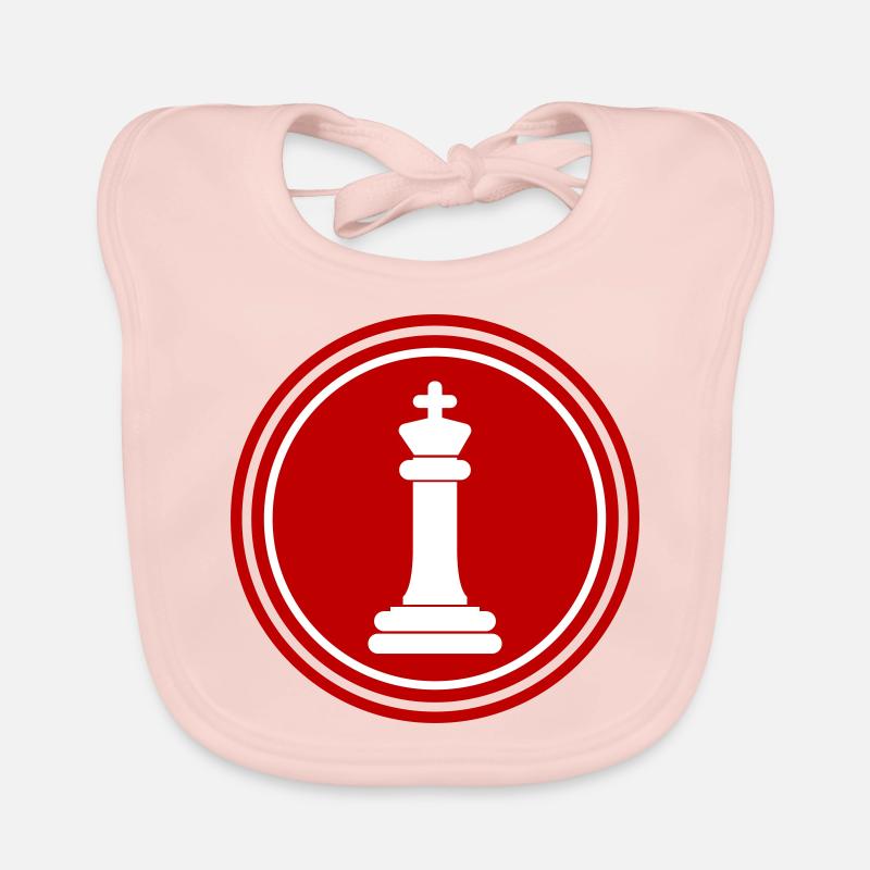 Chess piece King Organic Baby Bibs