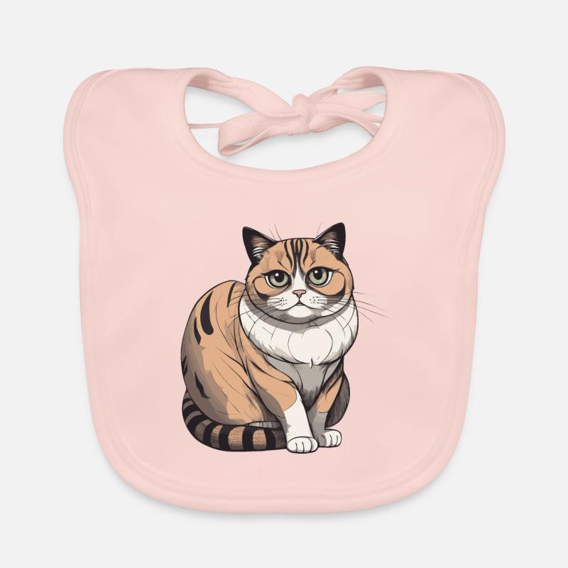 Gros chat chat Bavoir bio Bébé