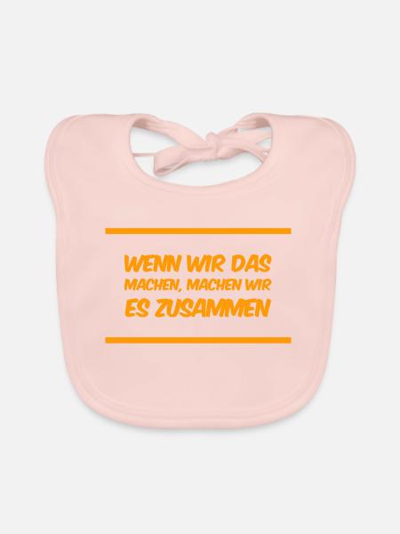 nur mit dir - Baby Bio-Lätzchen - Rose - Vorne