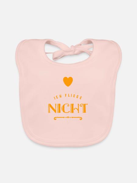 ich fliege nicht - Baby Bio-Lätzchen - Rose - Vorne