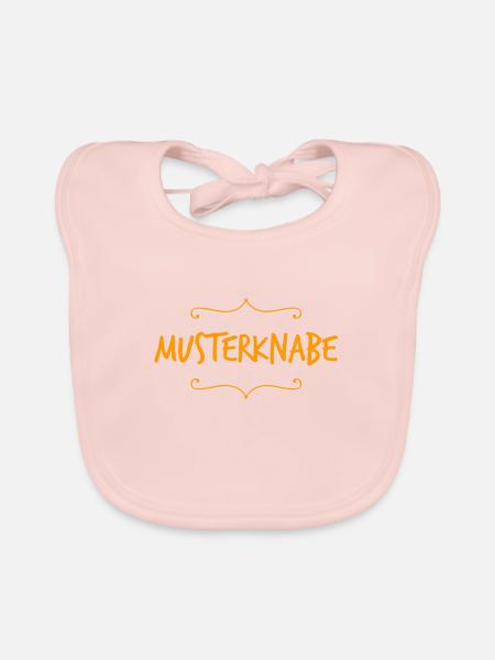 Streber - Baby Bio-Lätzchen - Rose - Vorne