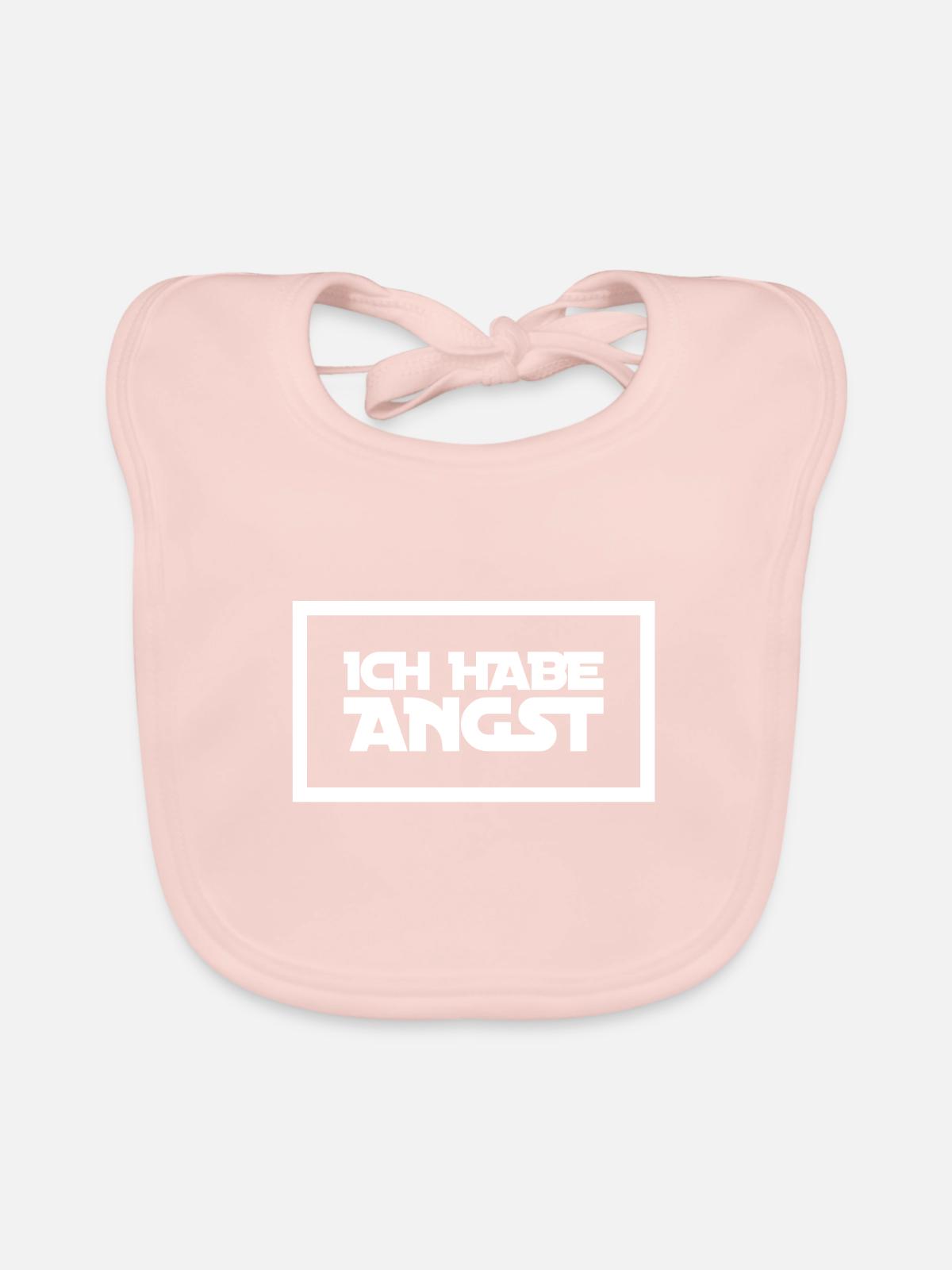 ich bin ängstlich - Baby Bio-Lätzchen - Rose - Vorne