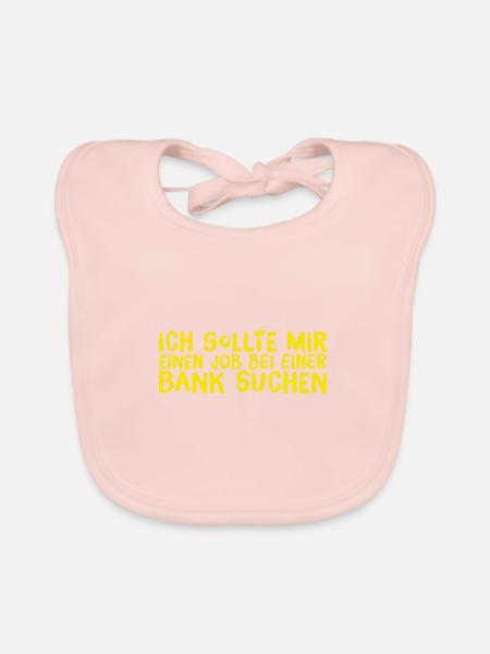 ich werde Banker - Baby Bio-Lätzchen - Rose