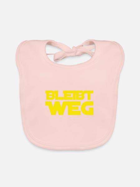 immer schön wegbleiben - Baby Bio-Lätzchen - Rose - Vorne