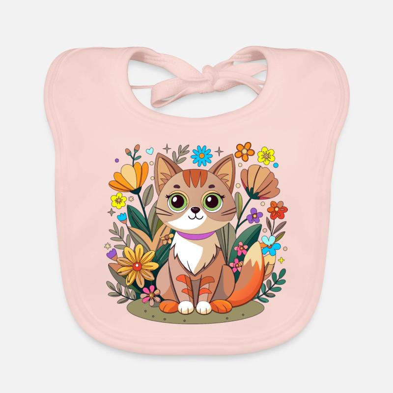 Petit chaton doux Bavoir bio Bébé