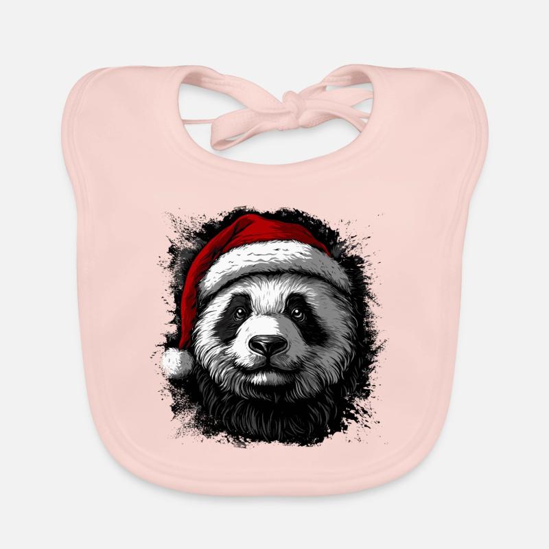 Panda de Noël Bavoir bio Bébé