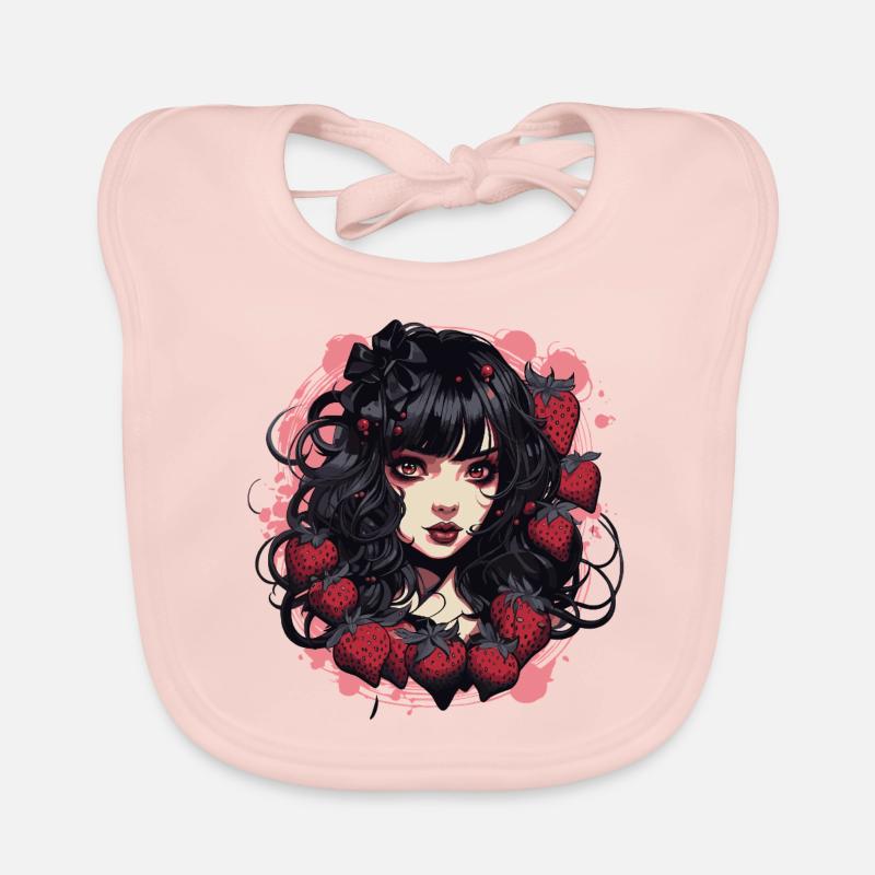 Emo Gothic Erdbeeren Mädchen Baby Bio-Lätzchen