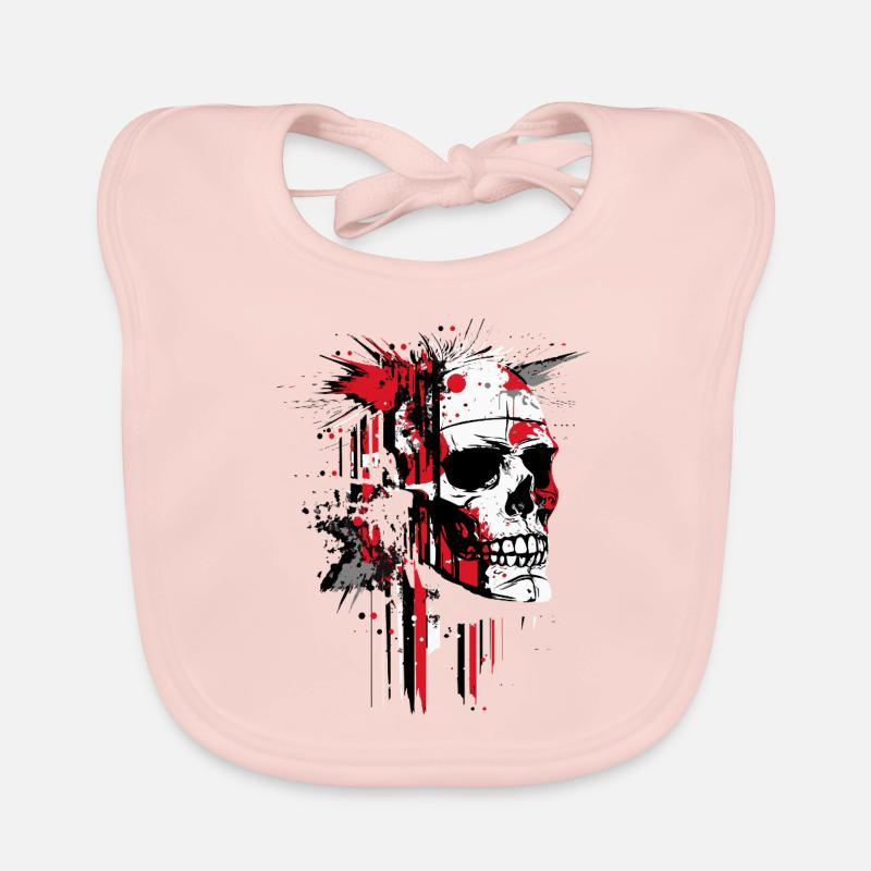 Abstract Skull Organic Baby Bibs