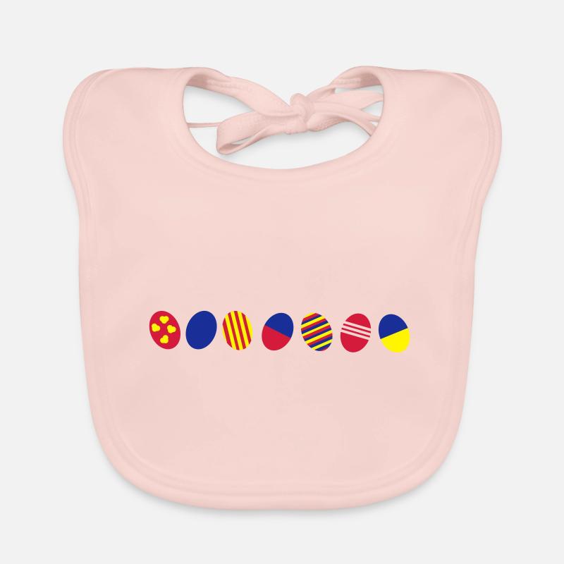 Colorful Easter eggs Organic Baby Bibs