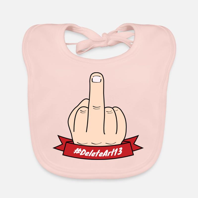 Delete Article 13 - Middle Finger - #Art13 Organic Baby Bibs