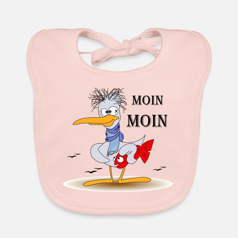 Moin Moin - Bavoir bio Bébé - rose