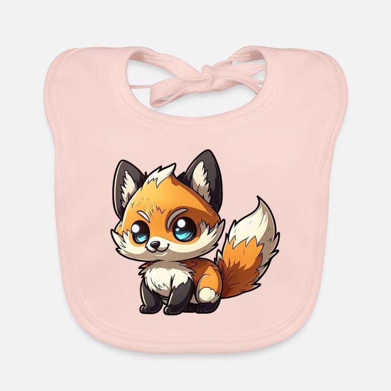 Mignon bébé renard chibi Bavoir bio Bébé