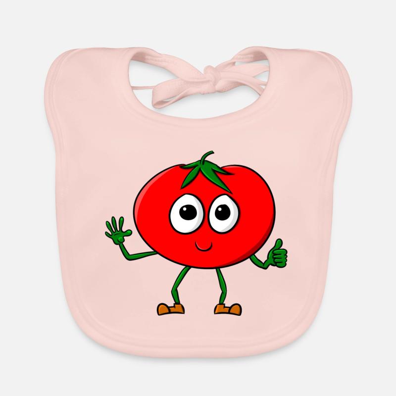 Tomate Comic - Baby Bio-Lätzchen - Rose
