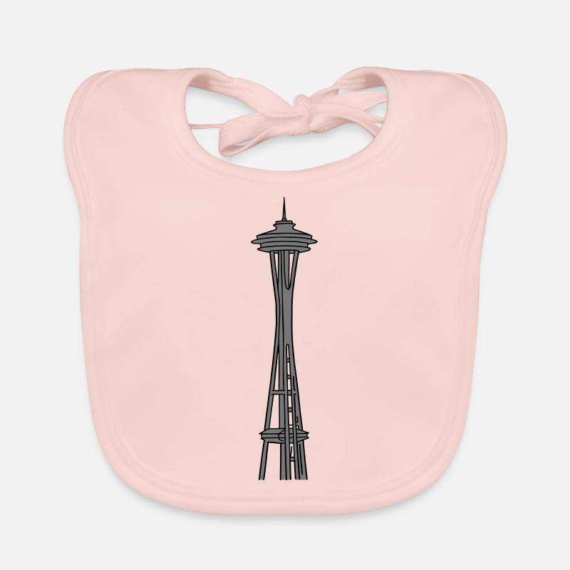„Space Needle" à Seattle 2 Bavoir bio Bébé