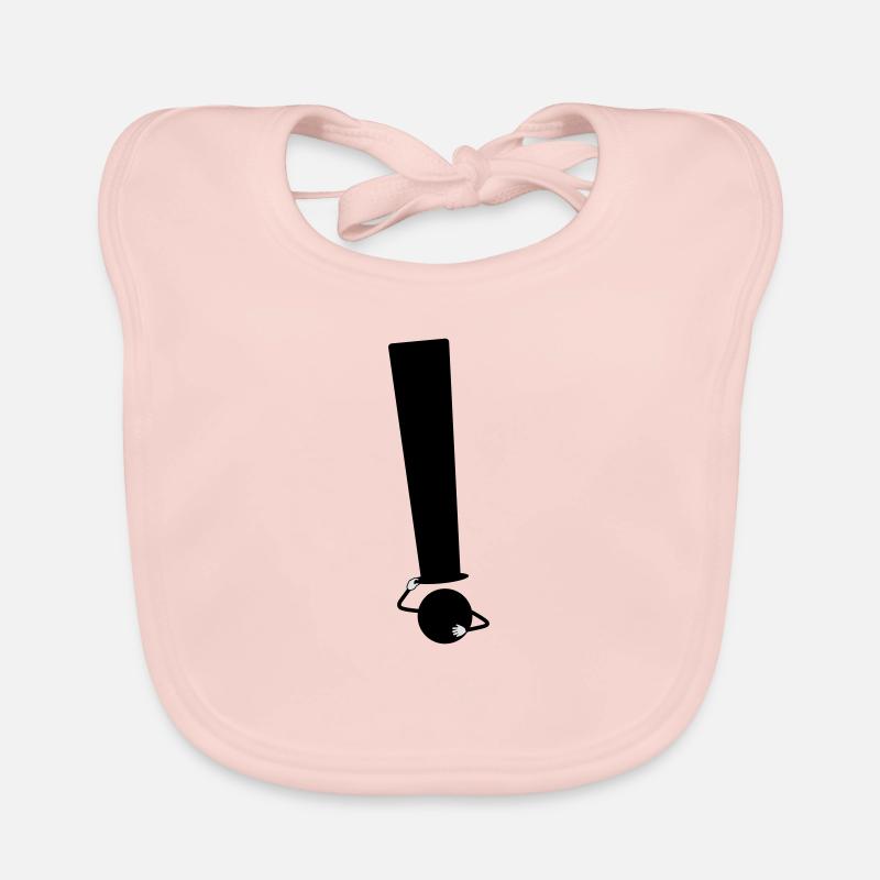 Funny Exclamation mark Organic Baby Bibs