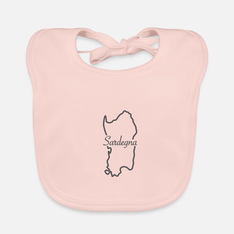 Sardaigne - Bavoir bio Bébé - rose