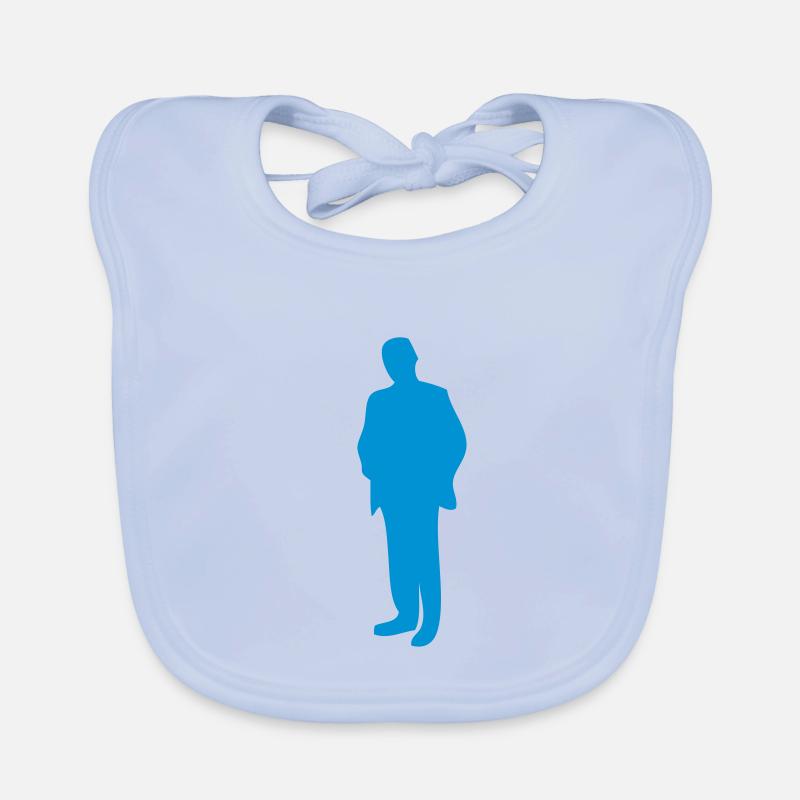 Silhouette Mann Baby Bio-Lätzchen